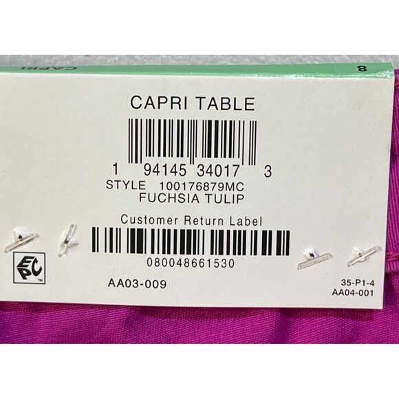 Style & Co Curvy Womens Size 8 Capri Pants Fuchsia Tulip Mid Rise Slimming Pocke - Picture 7 of 9